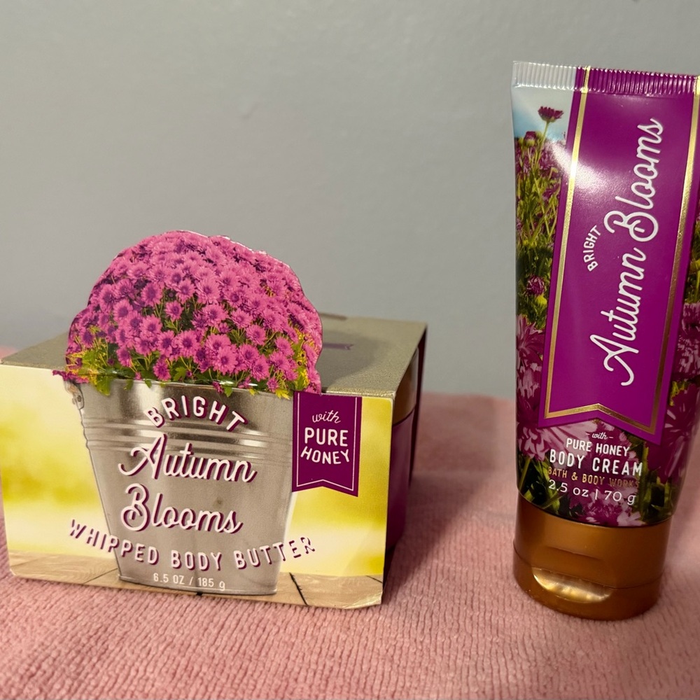 Whipped Body Butter and Body Cream Set Bath and Body Works Autumn Blooms